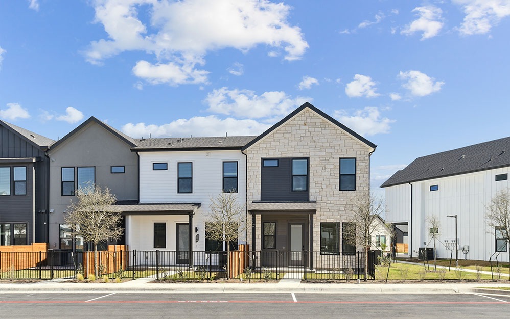 C1 - Townhome - 3 bedroom floorplan layout with 2.5 bathrooms and 1432 square feet (Exterior, 2D)